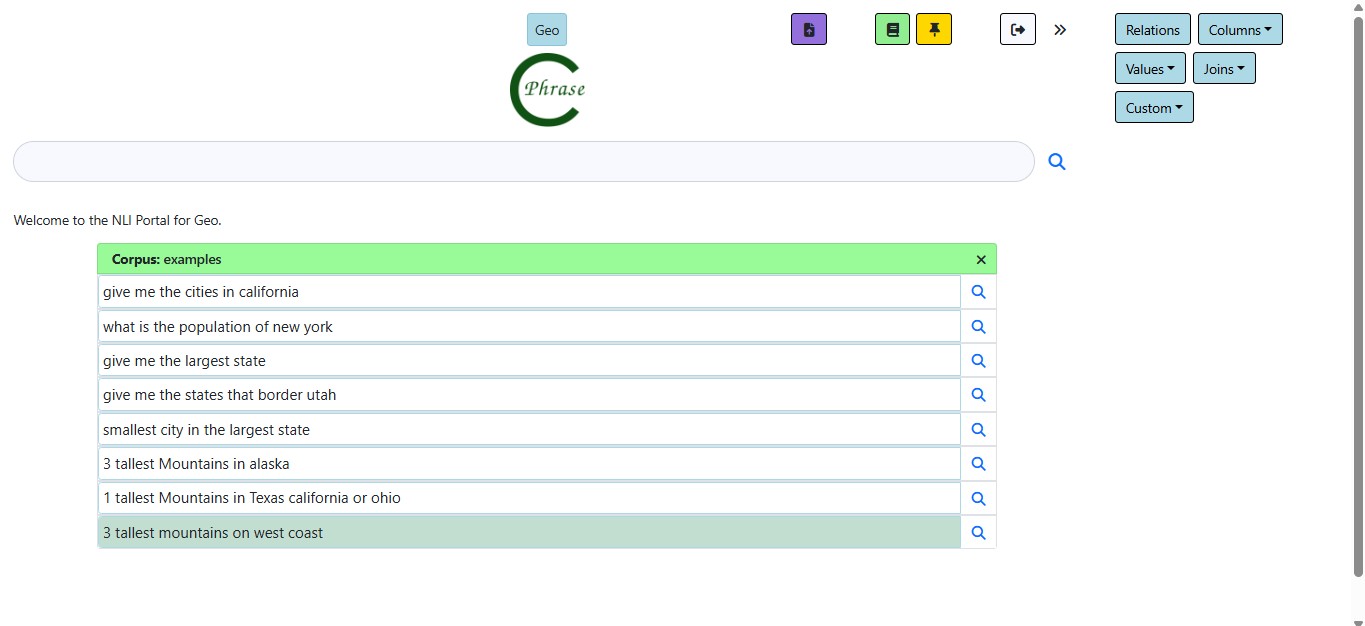 NLI Start Page